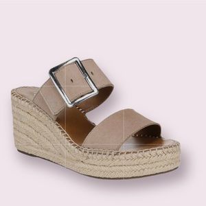Franco Sarto Tan Espadrille Wedge Sandals